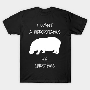 I Want A Hippopotamus For Christmas Animal Costume T-Shirt